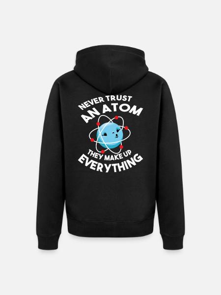 atom - Unisex Premium Organic Zip Hoodie - black