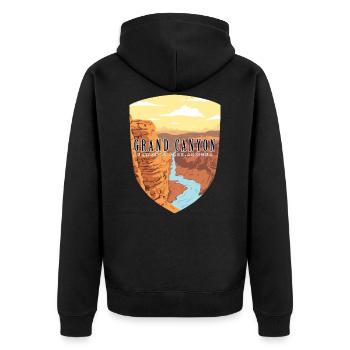 Grand Canyon - Veste à capuche bio Premium Unisexe - noir - Dos - Nico (187cm)