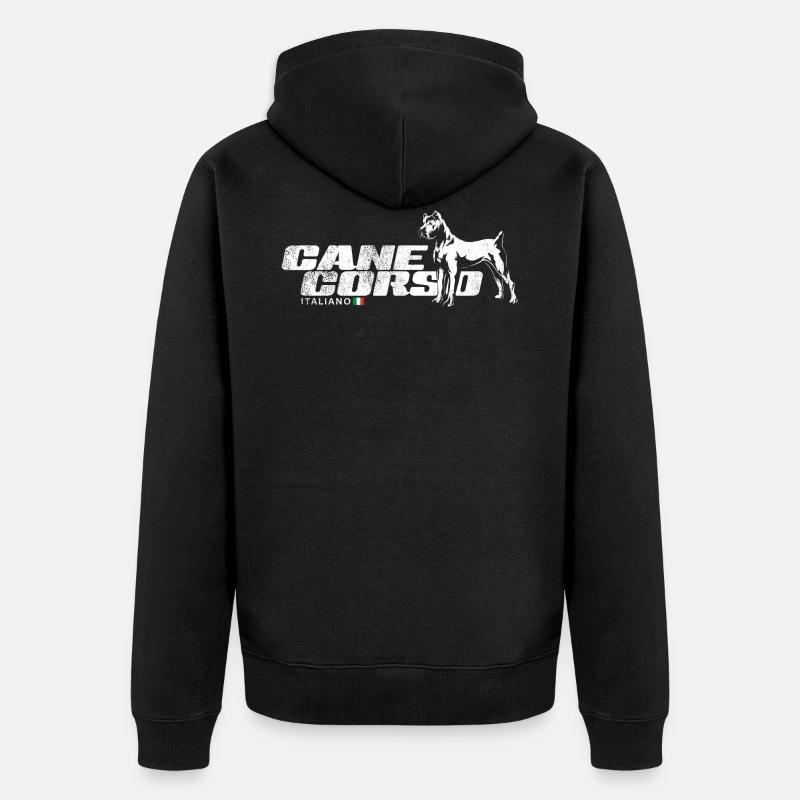 Cane Corso - Unisex Premium Bio Zip Hoodie - Schwarz