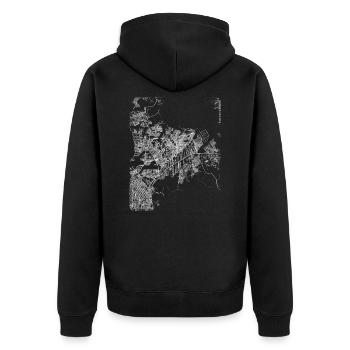 Plan et rues de la ville d'Ananindeua - Veste à capuche bio Premium Unisexe - noir - Dos - Nico (187cm)