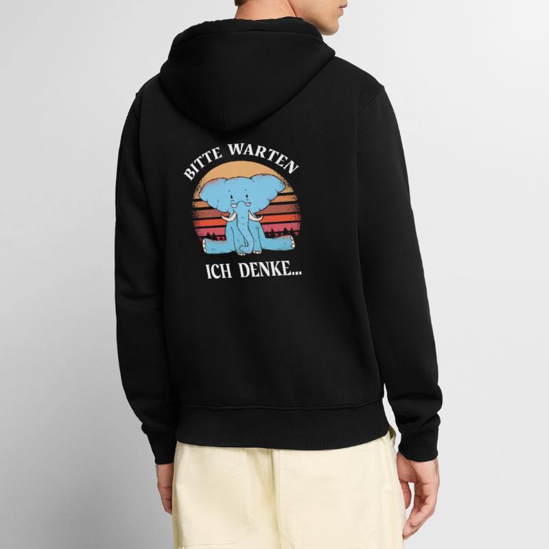 Ich denke Programmierer Computer Nerd Sprüche cool Unisex Premium Bio Zip Hoodie