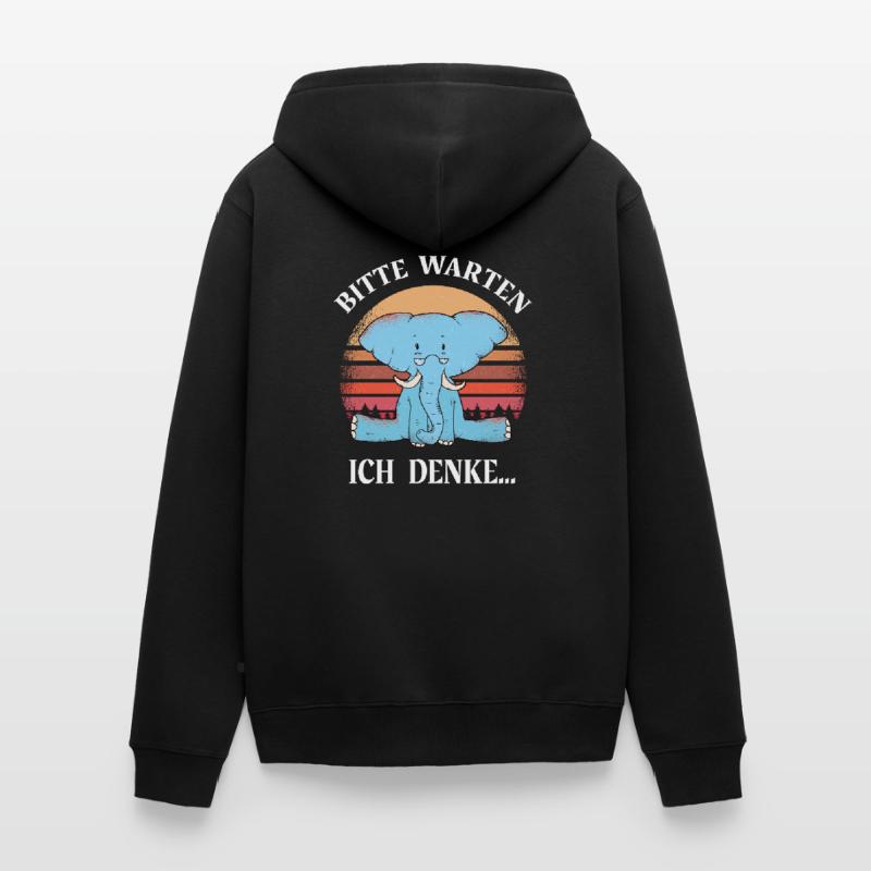 Ich denke Programmierer Computer Nerd Sprüche cool Unisex Premium Bio Zip Hoodie