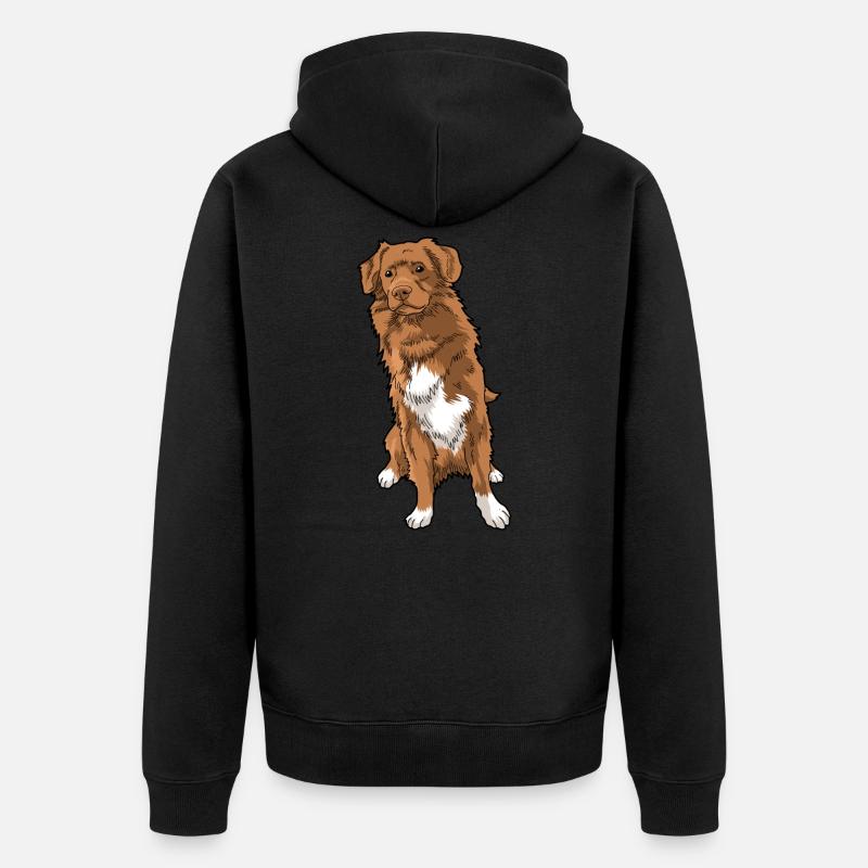 Nouvelle-Écosse Duck Tolling Retriever - Veste à capuche bio Premium Unisexe - noir