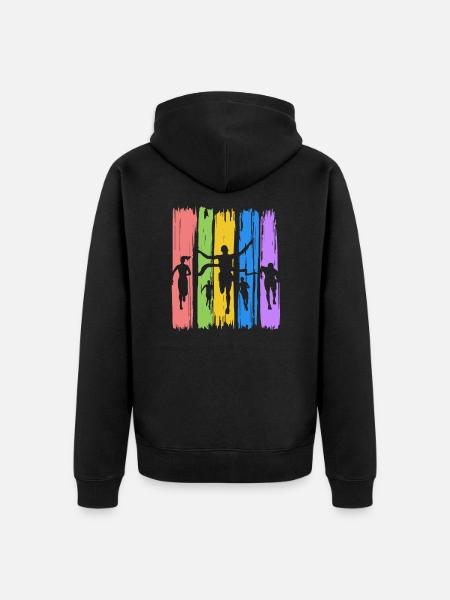Athletics summer games finish - Unisex Premium Organic Zip Hoodie - black