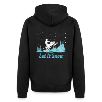 Motoneige Let It Snow - Veste à capuche bio Premium Unisexe - noir - Dos - Nico (187cm)