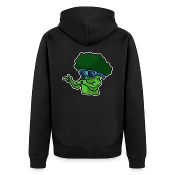 Brocoli fitness - Veste à capuche bio Premium Unisexe - noir - Dos - Nico (187cm)