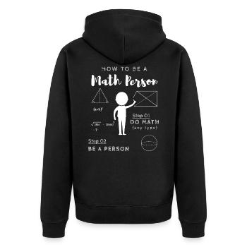 Personne mathématique drôle - Veste à capuche bio Premium Unisexe - noir - Dos - Nico (187cm)