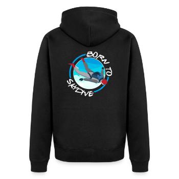 Né à Skydive - Veste à capuche bio Premium Unisexe - noir - Dos - Nico (187cm)