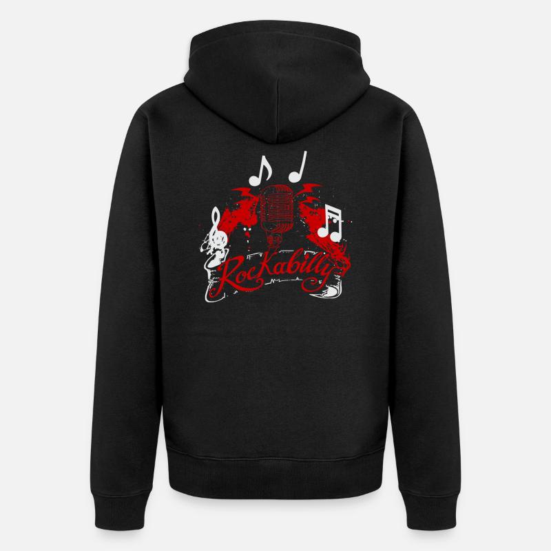 Rockabilly - Veste à capuche bio Premium Unisexe - noir