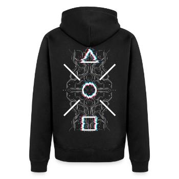 Next Gen 2020 by ART8NS - Unisex Premium Bio Zip Hoodie - Schwarz - Hinten - Nico (187cm)