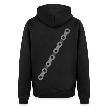 chaîne de bicyclette - Veste à capuche bio Premium Unisexe - noir - Dos - Nico (187cm)