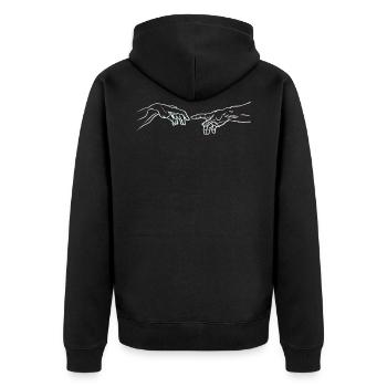 Creation of Adams Michelangelo - Unisex Premium Organic Zip Hoodie - black - Back - Nico (187cm)