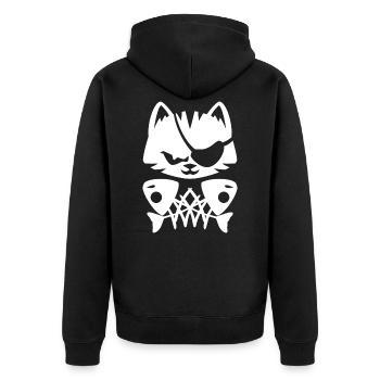 Chaton pirate - Veste à capuche bio Premium Unisexe - noir - Dos - Nico (187cm)