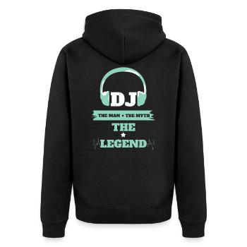 DJ man myth myth - Veste à capuche bio Premium Unisexe - noir - Dos - Nico (187cm)