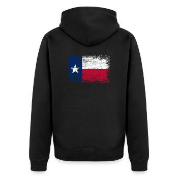 Texas USA drapeau drapeau - Veste à capuche bio Premium Unisexe - noir - Dos - Nico (187cm)