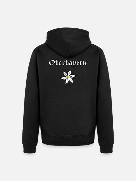Oberbayern - Unisex Premium Bio Zip Hoodie - Schwarz