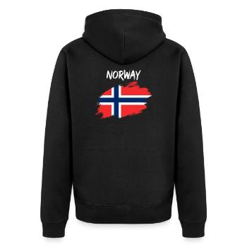 Norvège Drapeau norvégien drapeau - Veste à capuche bio Premium Unisexe - noir - Dos - Nico (187cm)
