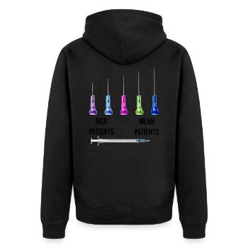 Infirmière amusante - Veste à capuche bio Premium Unisexe - noir - Dos - Nico (187cm)
