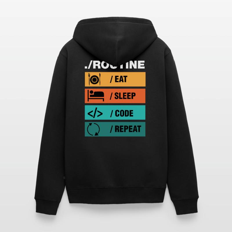 Eat Sleep Code Repeat Programmer Unisex Premium Organic Zip Hoodie