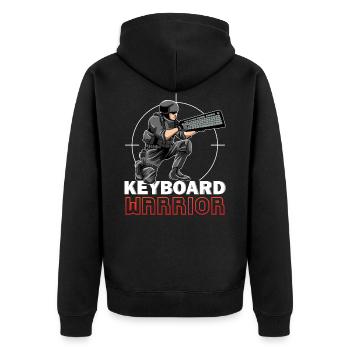 Guerrier clavier - Veste à capuche bio Premium Unisexe - noir - Dos - Nico (187cm)