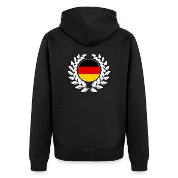 Couronne de laurier Allemagne - Veste à capuche bio Premium Unisexe - noir - Dos - Nico (187cm)