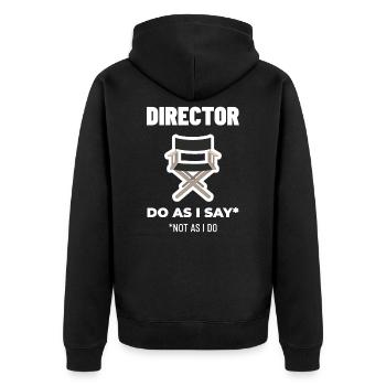Réalisateur Directeur Film Vidéo Réalisateur Cadeau - Veste à capuche bio Premium Unisexe - noir - Dos - Nico (187cm)