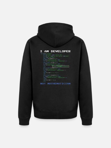 Ich Bin Entwickler - Unisex Premium Bio Zip Hoodie - Schwarz