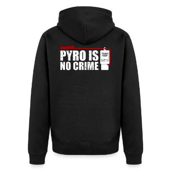 Pyro n'est pas un feu d'artifice de crime - Veste à capuche bio Premium Unisexe - noir - Dos - Nico (187cm)
