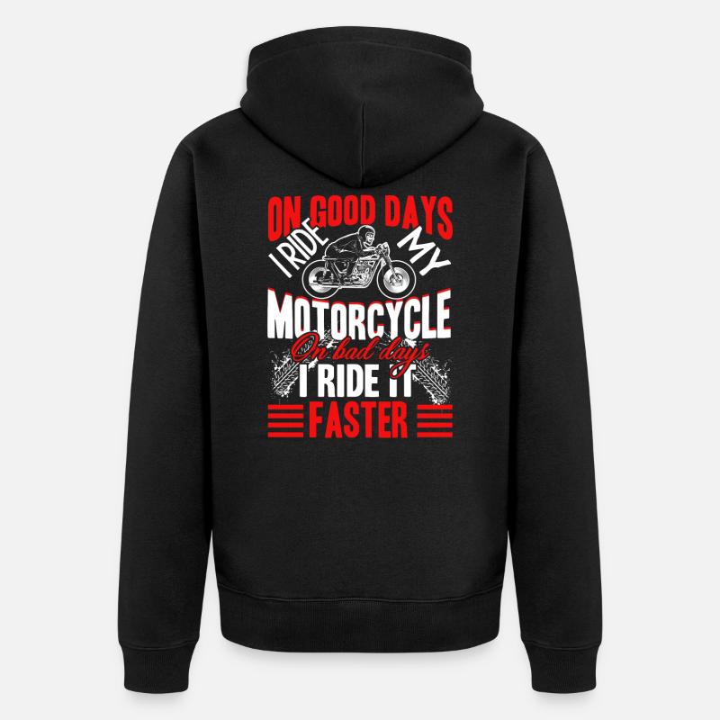 Moto monter ma moto - Veste à capuche bio Premium Unisexe - noir