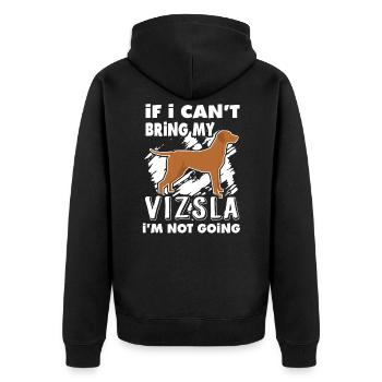 Je ne peux pas apporter ma Vizsla, je ne vais pas - Veste à capuche bio Premium Unisexe - noir - Dos - Nico (187cm)