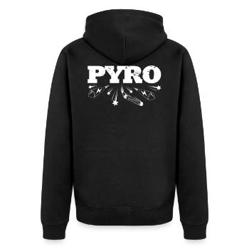 Pyro missiles and firecrackers - Unisex Premium Organic Zip Hoodie - black - Back - Nico (187cm)