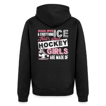 Hockey sur glace Hockey sur glace filles - Veste à capuche bio Premium Unisexe - noir - Dos - Nico (187cm)