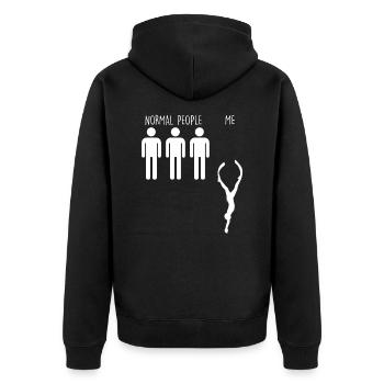 Apnoe Tauchen apnoetaucherin Geschenk Freediving - Unisex Premium Bio Zip Hoodie - Schwarz - Hinten - Nico (187cm)