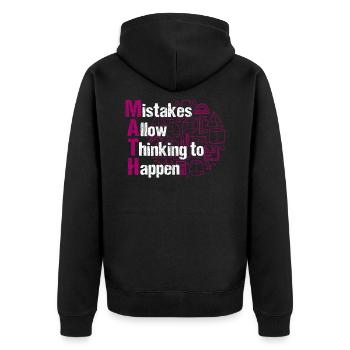 Math Teacher I'm A Math Teacher - Unisex Premium Organic Zip Hoodie - black - Back - Nico (187cm)