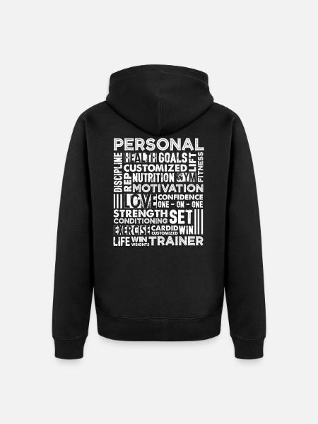 Personal Trainer Proud Personal Trainer - Unisex Premium Organic Zip Hoodie - black