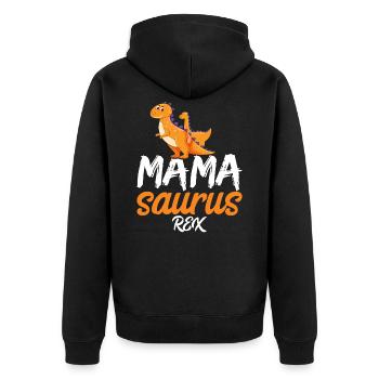 Mama Saurus Rex passionnée chère mère maman - Veste à capuche bio Premium Unisexe - noir - Dos - Nico (187cm)