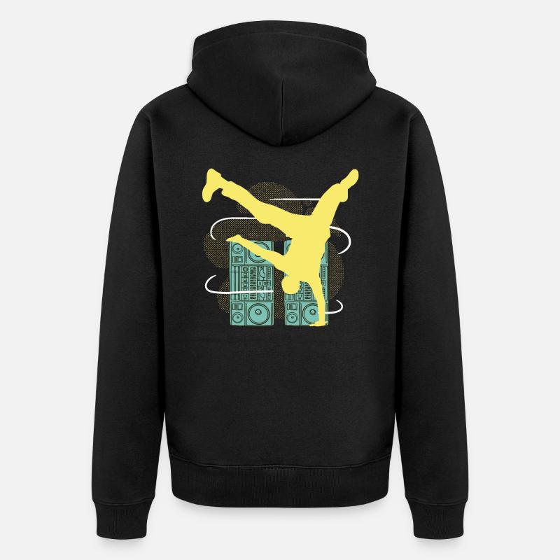 Hip hop breakdancer - Veste à capuche bio Premium Unisexe - noir