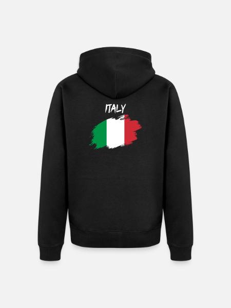 Italy italian flag flag - Unisex Premium Organic Zip Hoodie - black