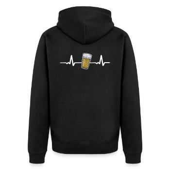 Ebbelwoi Battement de Coeur Äppler Cidre Francfort - Veste à capuche bio Premium Unisexe - noir - Dos - Nico (187cm)