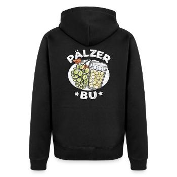 Pfälzer wine spritzer spritzer funny gift Pälzer - Unisex Premium Organic Zip Hoodie - black - Back - Nico (187cm)