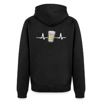 Pfälzer wine spritzer spritzer funny gift Pälzer - Unisex Premium Organic Zip Hoodie - black - Back - Nico (187cm)