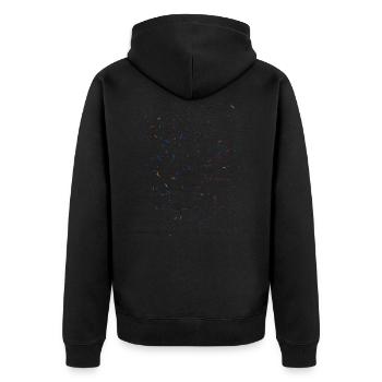 Confetti Colorful - Unisex Premium Organic Zip Hoodie - black - Back - Nico (187cm)