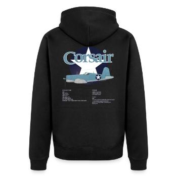 CORSAIR early - AS2104 - Veste à capuche bio Premium Unisexe - noir - Dos - Nico (187cm)