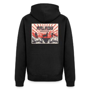 Malinois Working Dogs IGP Motiv Shirt - Unisex Premium Bio Zip Hoodie - Schwarz - Hinten - Nico (187cm)