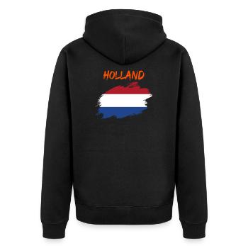 Hollande Pays-Bas Drapeau drapeau - Veste à capuche bio Premium Unisexe - noir - Dos - Nico (187cm)