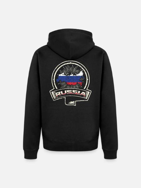 Russie - Veste à capuche bio Premium Unisexe - noir