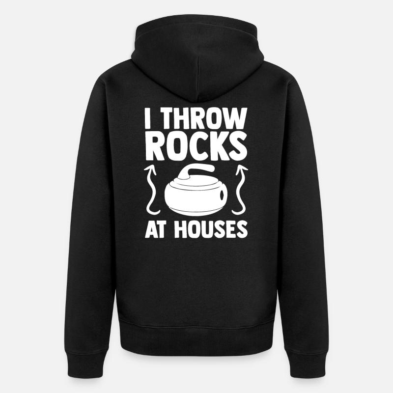 Curling - Unisex Premium Bio Zip Hoodie - Schwarz