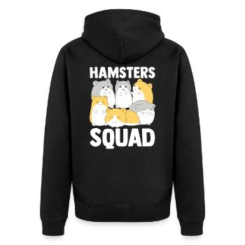 Hamsters Hamsters Hamsters amateurs de hamsters - Veste à capuche bio Premium Unisexe - noir - Dos - Nico (187cm)