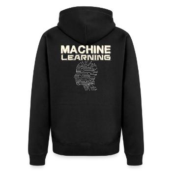 Data Mining-Algorithmen für maschinelles Lernen - Unisex Premium Bio Zip Hoodie - Schwarz - Hinten - Nico (187cm)