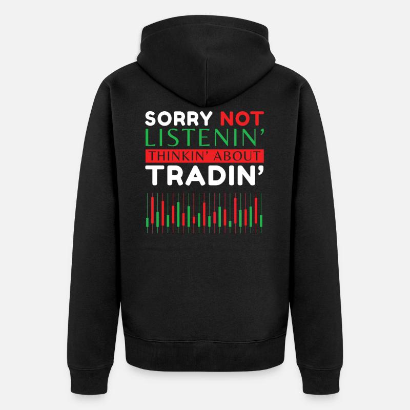 Trader Trader actions Cryptomonnaie - Veste à capuche bio Premium Unisexe - noir